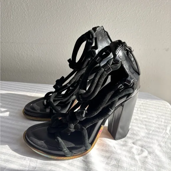 Alexander Wang Tempest Knotted Sandal, Black Size 38