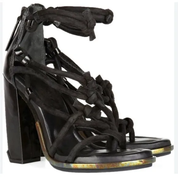 Alexander Wang Tempest Knotted Sandal, Black Size 38