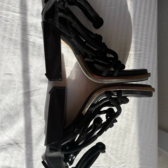 Alexander Wang Tempest Knotted Sandal, Black Size 38