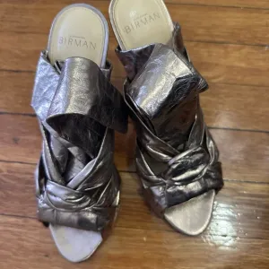 Alexandre Birman Metallic Gold Katherine Ankle Wrap Sandals Size 40