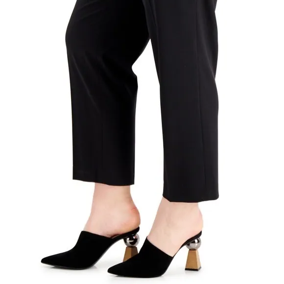 Alfani Flex Step Junnie Black Suede Mules P/o