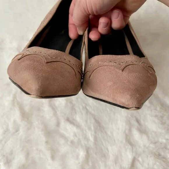 ALL SAINTS Zehra Studded Suede Heels