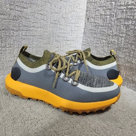 Allbirds Trail Runners SWT Men's Size 9.5 US Telluride Yellow Gray Hiking Shoes