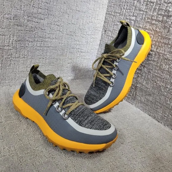 Allbirds Trail Runners SWT Men's Size 9.5 US Telluride Yellow Gray Hiking Shoes