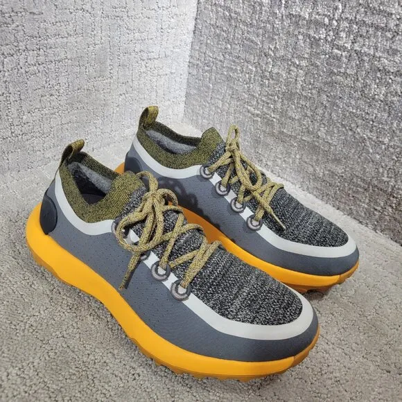 Allbirds Trail Runners SWT Men's Size 9.5 US Telluride Yellow Gray Hiking Shoes