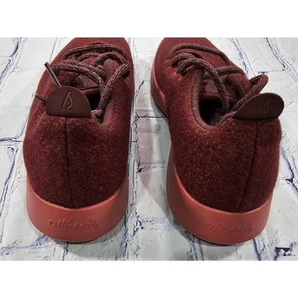Allbirds Wool Runner Red Burgundy Running Shoes Sneakers MENS SIZE 10