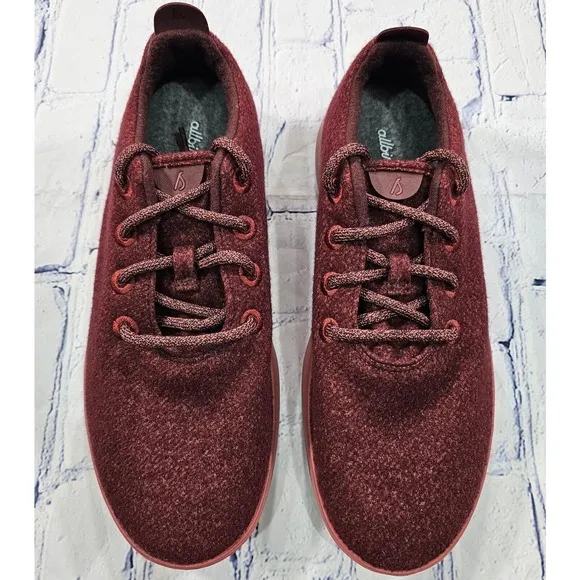 Allbirds Wool Runner Red Burgundy Running Shoes Sneakers MENS SIZE 10