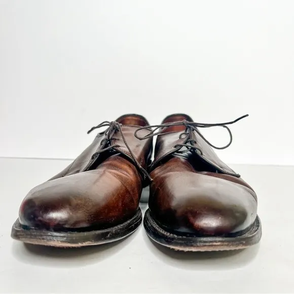Allen Edmond Brown Leather Oxfords Dress Shoes Size 9.5