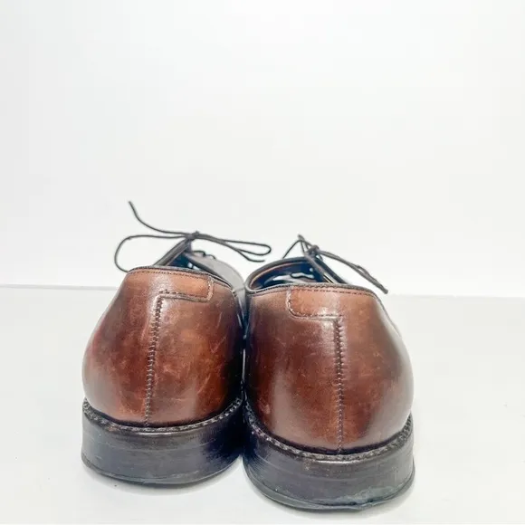 Allen Edmond Brown Leather Oxfords Dress Shoes Size 9.5