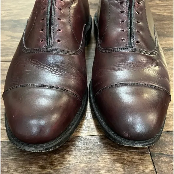 Allen Edmonds Brown Leather Park Avenue Cap Toe Oxfords Sz. 10.5