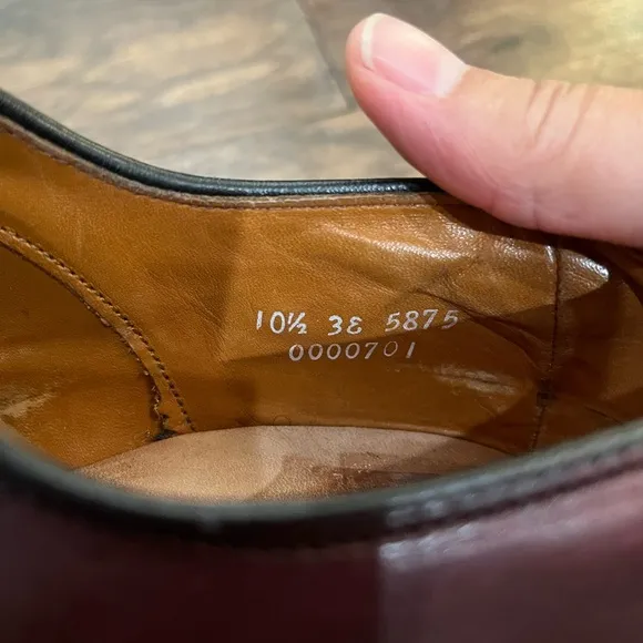 Allen Edmonds Brown Leather Park Avenue Cap Toe Oxfords Sz. 10.5