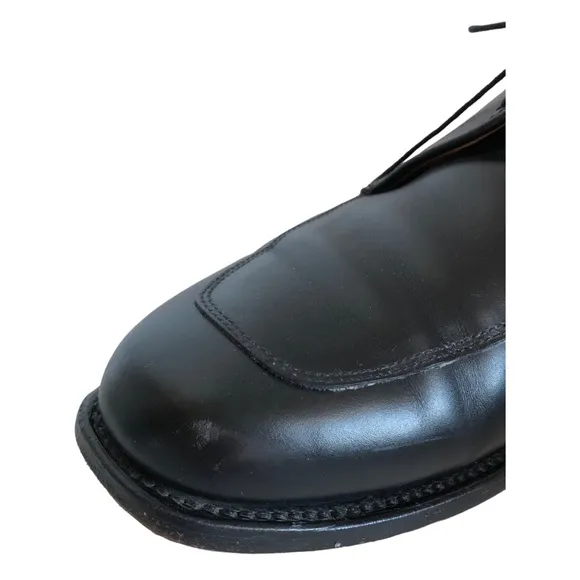 Allen Edmonds Burton Moc Apron Toe Black Leather Oxfords Men's Size 10 WIDE