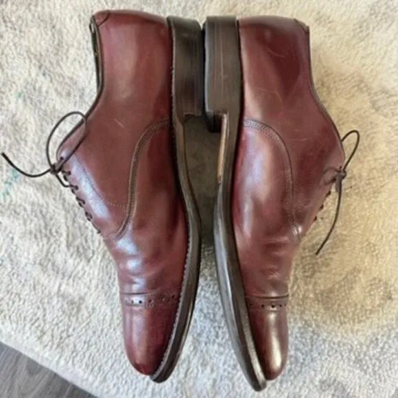 Allen Edmonds Byron Shoes Mens Size 11/5D Chili Brown Cap Toe Oxfords