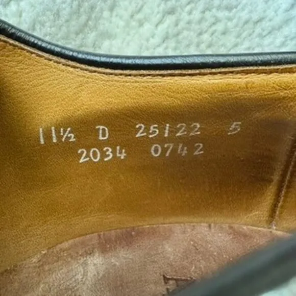 Allen Edmonds Byron Shoes Mens Size 11/5D Chili Brown Cap Toe Oxfords
