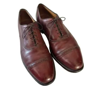 Allen Edmonds Byron Shoes Mens Size 11/5D Chili Brown Cap Toe Oxfords