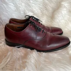 Allen Edmonds CARLYLE Men's Leather Plain-Toe Oxfords 10 EEE Dark Chili USA