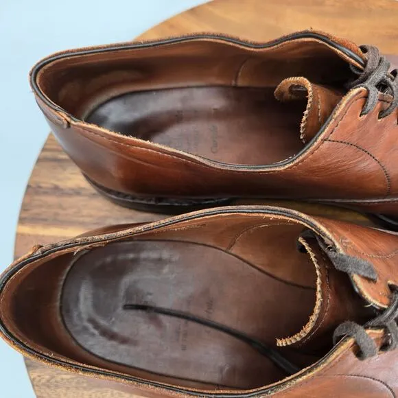 Allen Edmonds Carlyle Oxfords Men's 13 E Brown Leather Plain Toe Dress Shoes