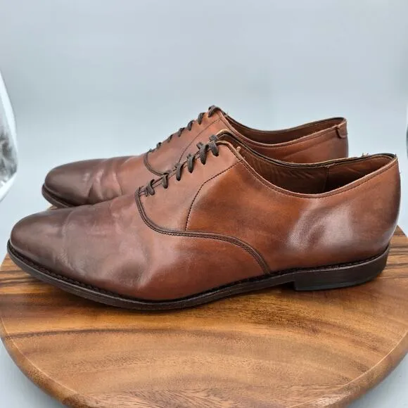 Allen Edmonds Carlyle Oxfords Men's 13 E Brown Leather Plain Toe Dress Shoes