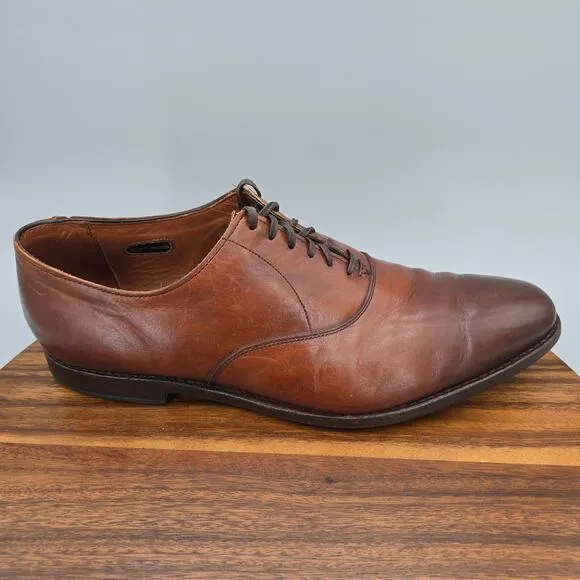 Allen Edmonds Carlyle Oxfords Men's 13 E Brown Leather Plain Toe Dress Shoes