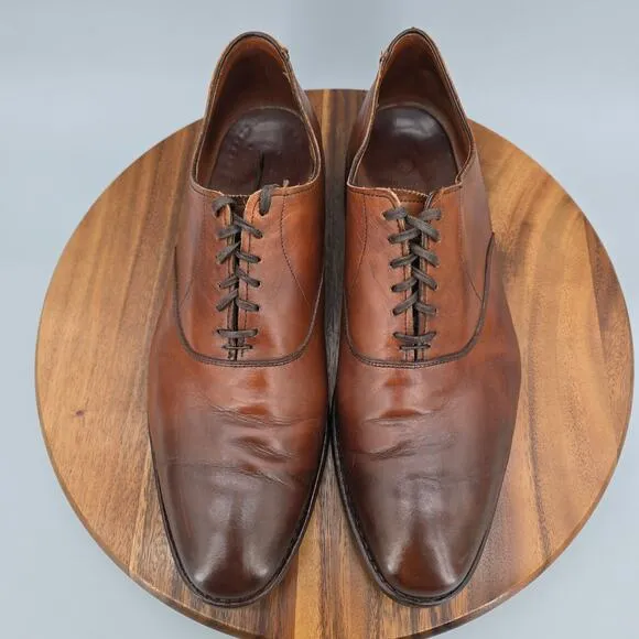 Allen Edmonds Carlyle Oxfords Men's 13 E Brown Leather Plain Toe Dress Shoes