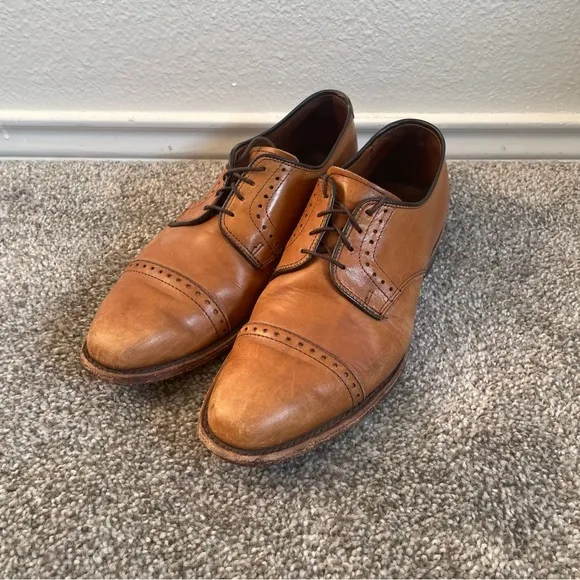 Allen Edmonds Clifton Oxfords Mens Size 7.5 D Brown Leather Dress Shoes 3358