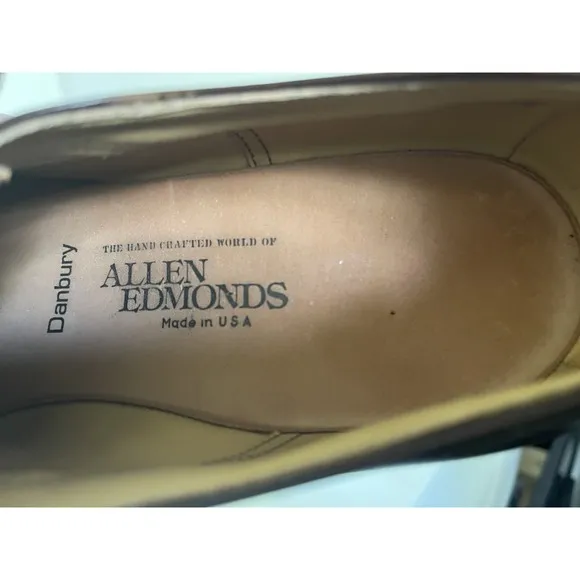 Allen Edmonds Danbury Brown Leather Oxfords Brogue Men's Dress Shoes Size 11 D