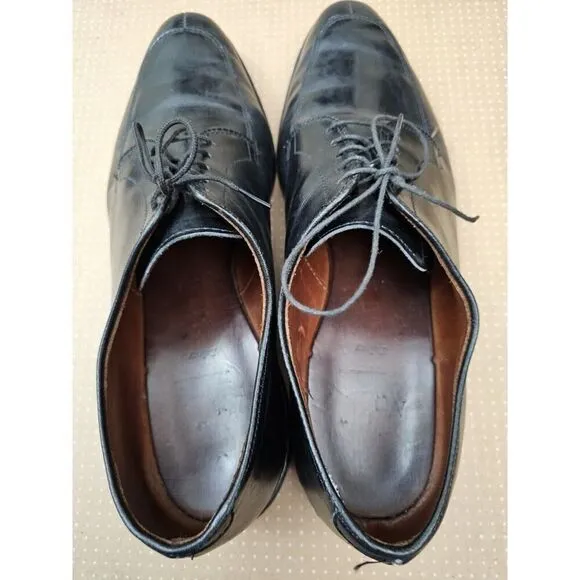 Allen Edmonds Delray Black Leather Split-toe Oxfords. Men's 11.5 D