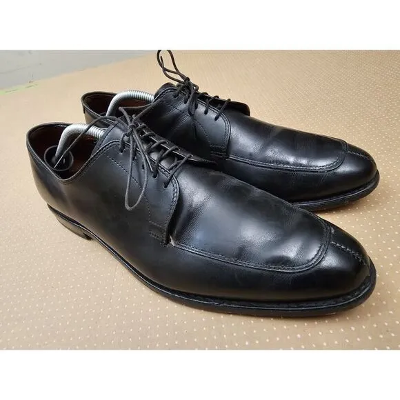 Allen Edmonds Delray Black Leather Split-toe Oxfords. Men's 11.5 D