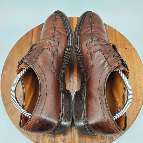Allen Edmonds Hillcrest Oxfords Mens 9 EEE Brown Leather Bicycle Toe Dress Shoes