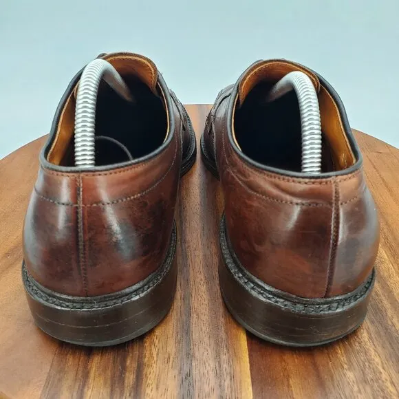 Allen Edmonds Hillcrest Oxfords Mens 9 EEE Brown Leather Bicycle Toe Dress Shoes