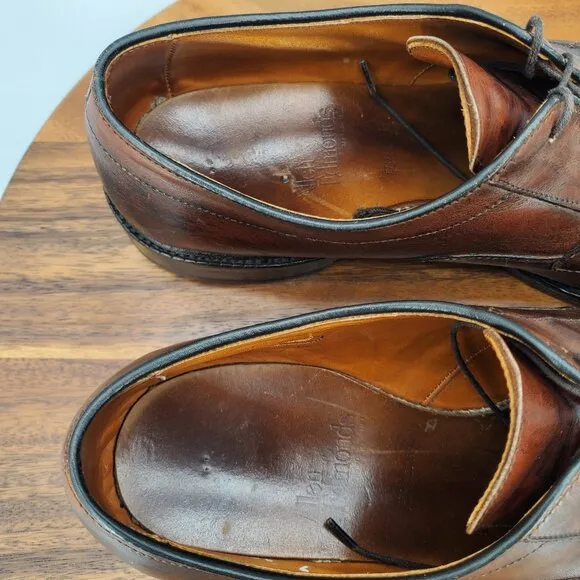 Allen Edmonds Hillcrest Oxfords Mens 9 EEE Brown Leather Bicycle Toe Dress Shoes
