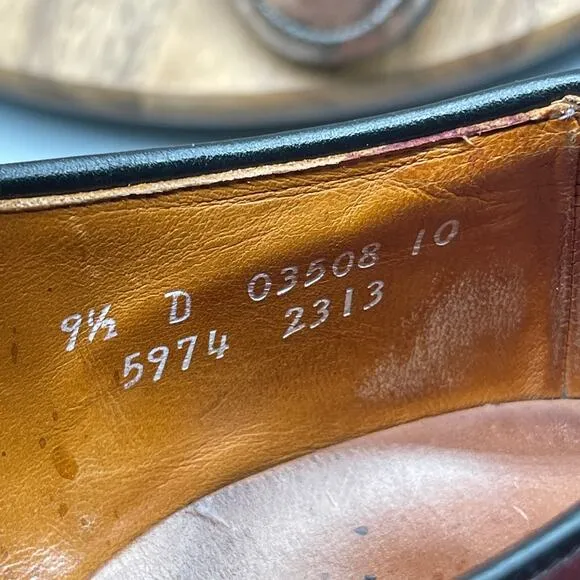 Allen Edmonds Hillcrest Oxfords Mens 9.5 D Leather Blucher Bicycle Toe Dress