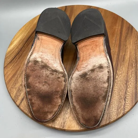 Allen Edmonds Hillcrest Oxfords Mens 9.5 D Leather Blucher Bicycle Toe Dress