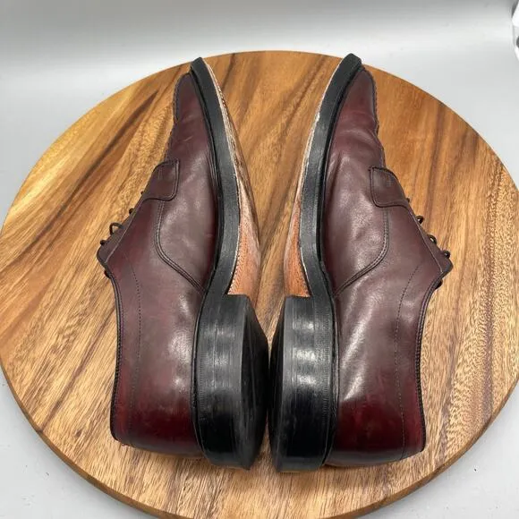 Allen Edmonds Hillcrest Oxfords Mens 9.5 D Leather Blucher Bicycle Toe Dress