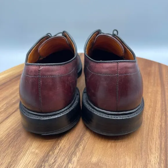 Allen Edmonds Hillcrest Oxfords Mens 9.5 D Leather Blucher Bicycle Toe Dress