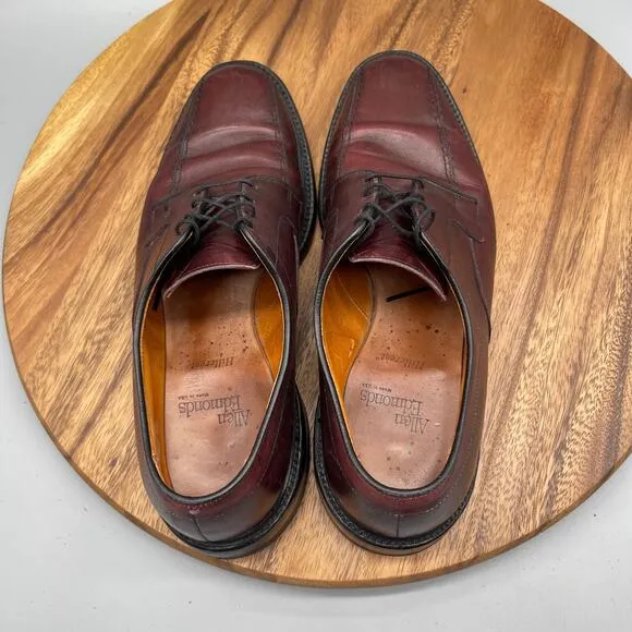Allen Edmonds Hillcrest Oxfords Mens 9.5 D Leather Blucher Bicycle Toe Dress