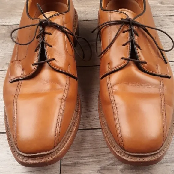 ALLEN EDMONDS Hillcrest‎ Tan Brown Oxford Lace Up Sz 10.5 D Mens Dress Shoes