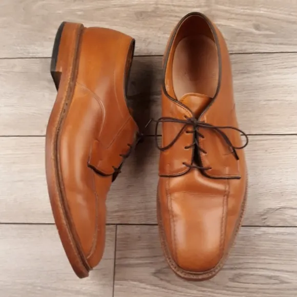 ALLEN EDMONDS Hillcrest‎ Tan Brown Oxford Lace Up Sz 10.5 D Mens Dress Shoes