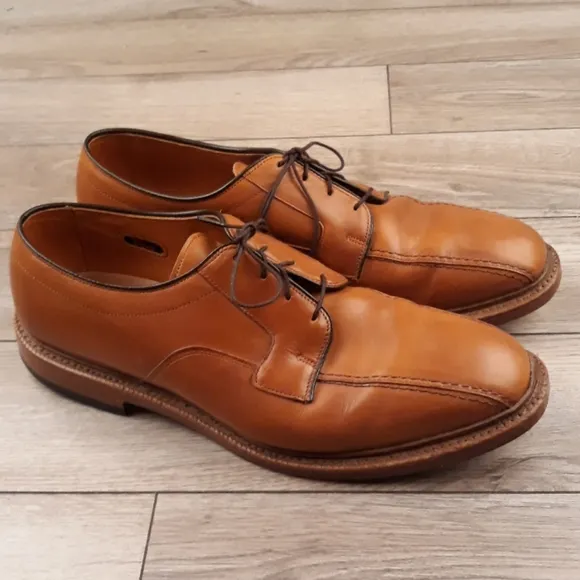 ALLEN EDMONDS Hillcrest‎ Tan Brown Oxford Lace Up Sz 10.5 D Mens Dress Shoes
