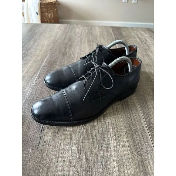 Allen Edmonds Lexington Black Leather Cap-Toe Oxfords Shoes 8.5 D Made in USA.
