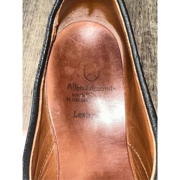 Allen Edmonds Lexington Black Leather Cap-Toe Oxfords Shoes 8.5 D Made in USA.