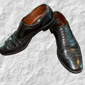 Allen Edmonds MCALLISTER Wingtip Lace Up Oxfords‎ Black 6205 Mens Size 10A