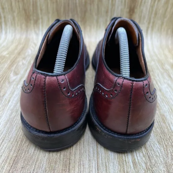 Allen Edmonds McClain Men's Size 10 D Burgundy Dress Brogue Oxfords Shoes