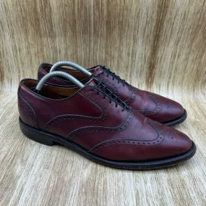 Allen Edmonds McClain Men's Size 10 D Burgundy Dress Brogue Oxfords Shoes