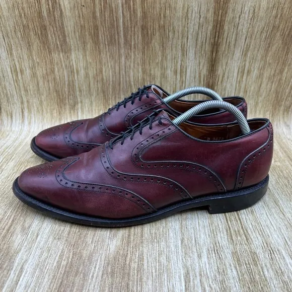 Allen Edmonds McClain Men's Size 10 D Burgundy Dress Brogue Oxfords Shoes