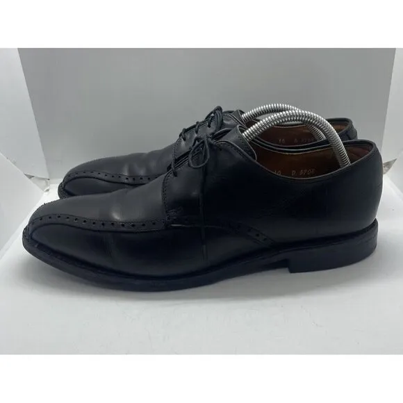 Allen Edmonds Men's Wendell Black Leather Bicycle Toe Shoes Oxfords Size 10D