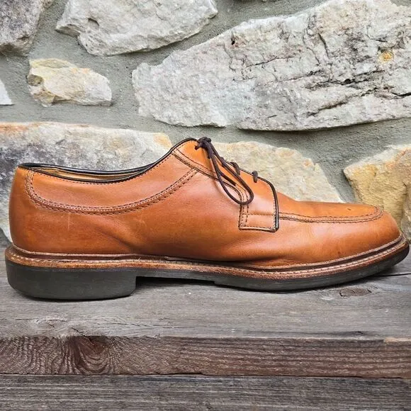 Allen Edmonds Norse Oxfords Split Toe Tan Leather Rubber Sole Men's 10 EEE