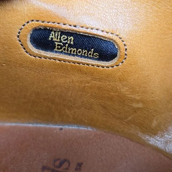 Allen Edmonds Norse Oxfords Split Toe Tan Leather Rubber Sole Men's 10 EEE