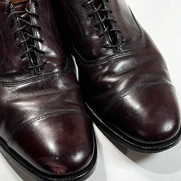 Allen Edmonds Park Avenue Brown Leather Dress Shoes Oxfords 10.5 B Cap Toe