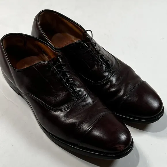 Allen Edmonds Park Avenue Brown Leather Dress Shoes Oxfords 10.5 B Cap Toe